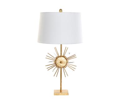 Bursztynowa lampa stołowa