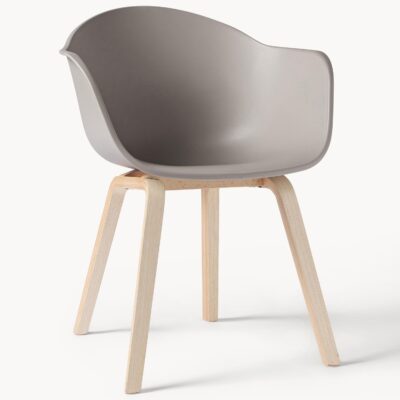 Krzesło z podłokietnikami z tworzywa sztucznego Claire